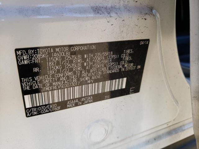 Photo 10 from auction – 2014 TOYOTA RAV4 LIMIT with VIN JTMDFREV5ED073017