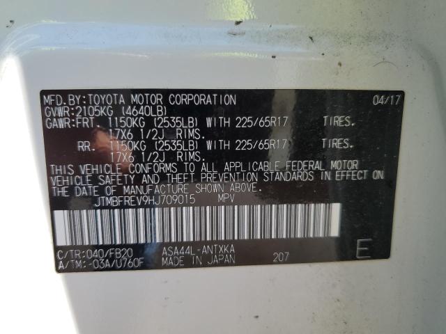 Photo 10 from auction – 2017 TOYOTA RAV4 LE with VIN JTMBFREV9HJ709015
