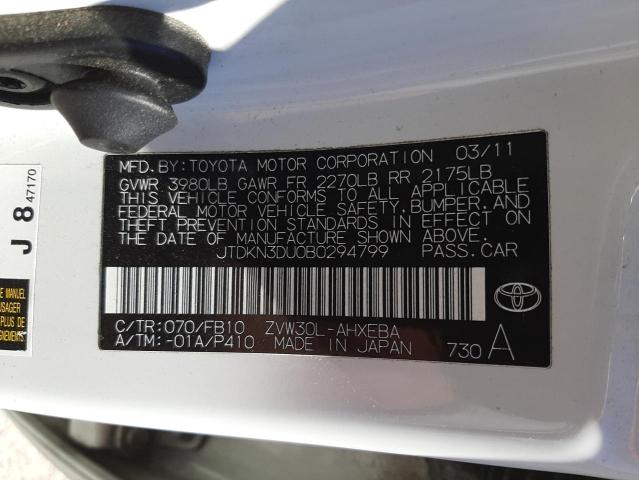 Photo 10 from auction – 2011 TOYOTA PRIUS with VIN JTDKN3DU0B0294799