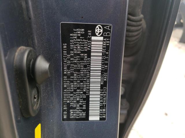 Photo 10 from auction – 2017 TOYOTA COROLLA L with VIN 5YFBURHE9HP592159