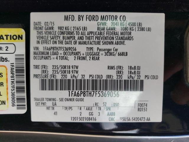 Photo 10 from auction – 2015 FORD MUSTANG with VIN 1FA6P8TH7F5369056