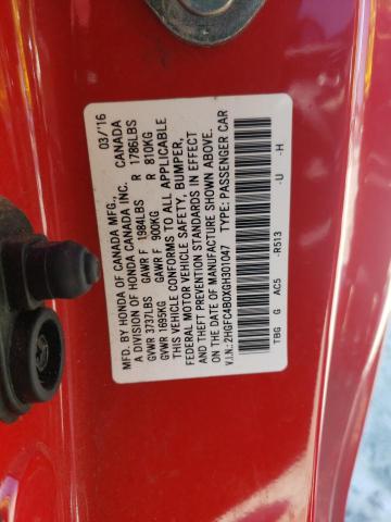 Photo 10 from auction – 2016 HONDA CIVIC LX with VIN 2HGFC4B0XGH301047