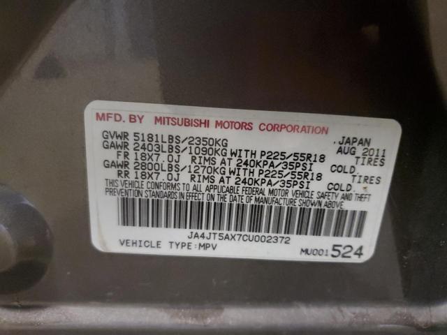 Photo 10 from auction – 2012 MITSUBISHI OUTLANDER with VIN JA4JT5AX7CU002372