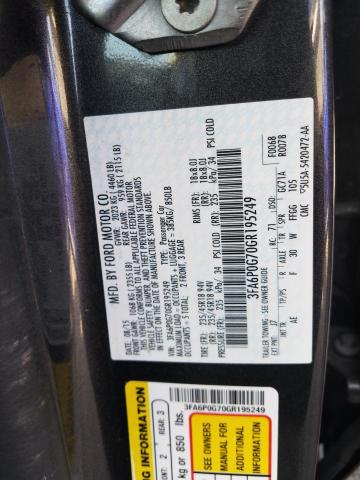 Photo 10 from auction – 2016 FORD FUSION S with VIN 3FA6P0G70GR195249