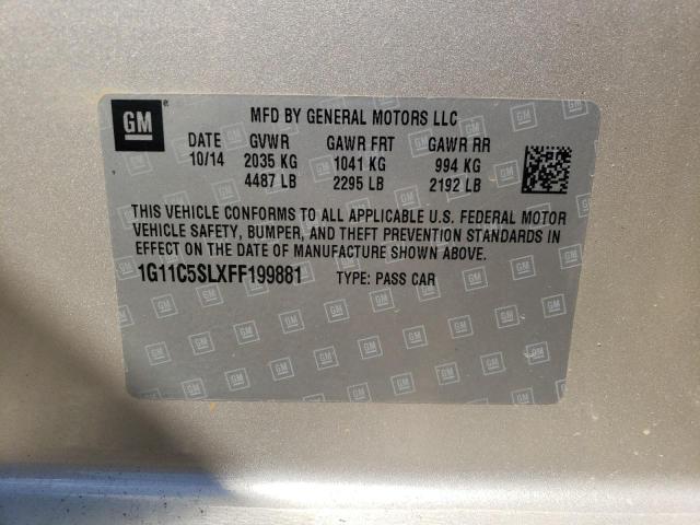 Photo 10 from auction – 2015 CHEVROLET MALIBU 1LT with VIN 1G11C5SLXFF199881