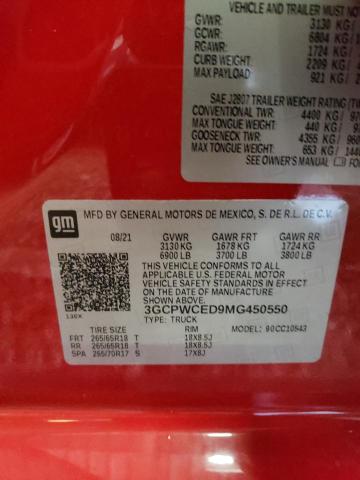 Photo 10 from auction – 2021 CHEVROLET SILVERADO with VIN 3GCPWCED9MG450550