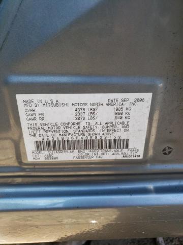 Photo 10 from auction – 2009 MITSUBISHI GALANT ES with VIN 4A3AB36F49E032152