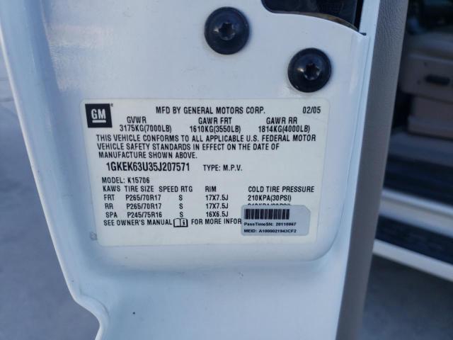 Photo 10 from auction – 2005 GMC YUKON DENA with VIN 1GKEK63U35J207571
