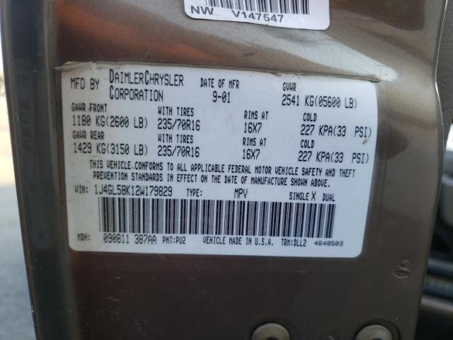 Photo 10 from auction – 2002 JEEP LIBERTY LI with VIN 1J4GL58K12W179829