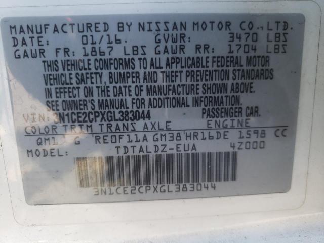 Photo 10 from auction – 2016 NISSAN VERSA NOTE with VIN 3N1CE2CPXGL383044