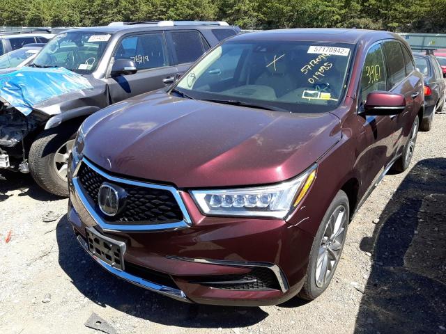 Photo 2 from auction – 2017 ACURA MDX TECHNO with VIN 5FRYD4H53HB019085
