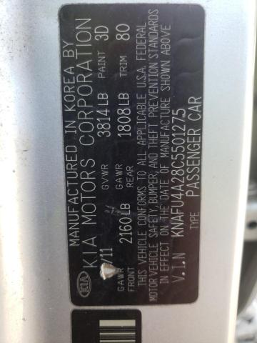 Photo 10 from auction – 2012 KIA FORTE EX with VIN KNAFU4A28C5501275