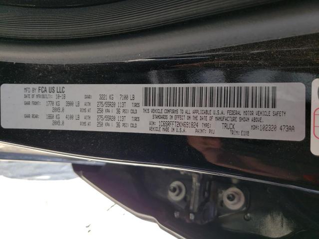 Photo 10 from auction – 2019 RAM 1500 BIG H with VIN 1C6SRFFT2KN691824