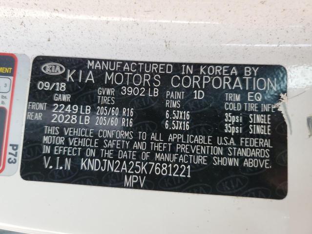 Photo 10 from auction – 2019 KIA SOUL with VIN KNDJN2A25K7681221