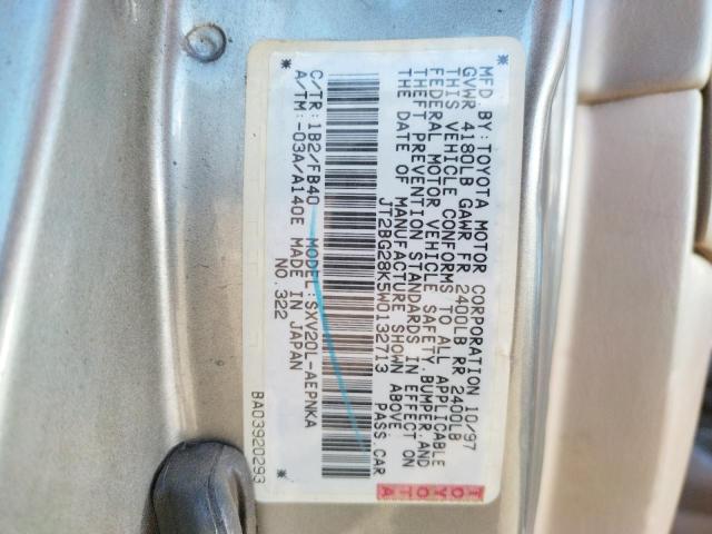 Photo 10 from auction – 1998 TOYOTA CAMRY with VIN JT2BG28K5W0132713
