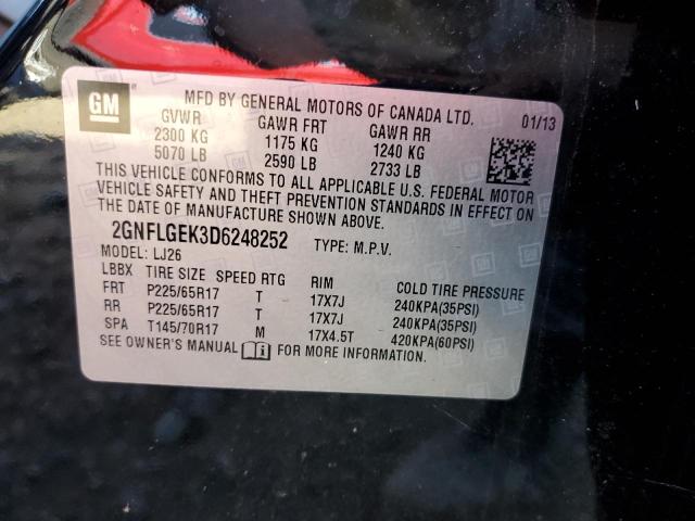 Photo 10 from auction – 2013 CHEVROLET EQUINOX LT with VIN 2GNFLGEK3D6248252