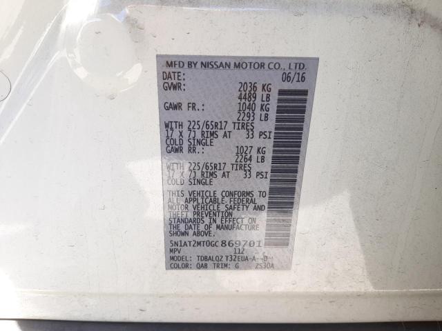 Photo 10 from auction – 2016 NISSAN ROGUE S with VIN 5N1AT2MT0GC869701