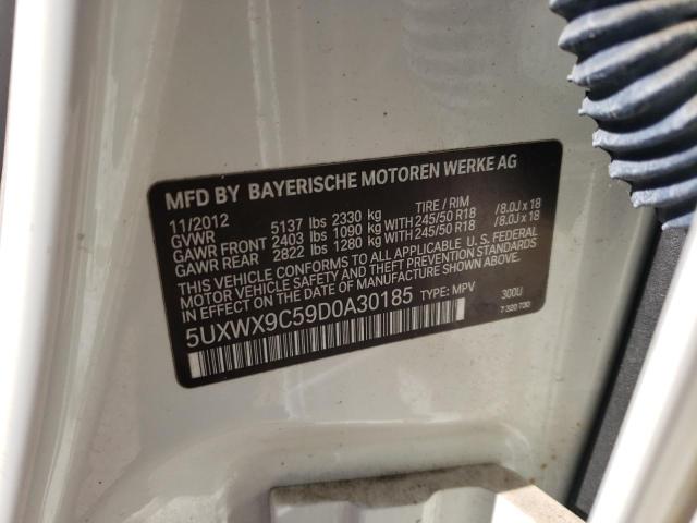 Photo 10 from auction – 2013 BMW X3 XDRIVE2 with VIN 5UXWX9C59D0A30185