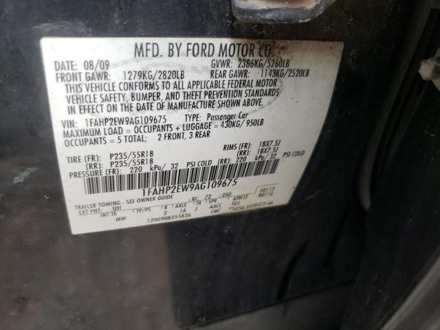 Photo 10 from auction – 2010 FORD TAURUS SEL with VIN 1FAHP2EW9AG109675