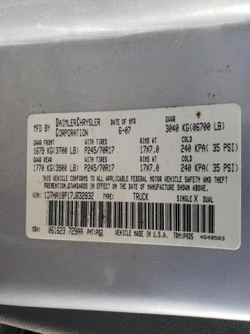 Photo 10 from auction – 2007 DODGE RAM 1500 S with VIN 1D7HA18P17J632832