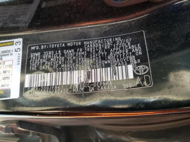 Фото 10 с аукциона – 2007 TOYOTA COROLLA CE с VIN 2T1BR32EX7C819851