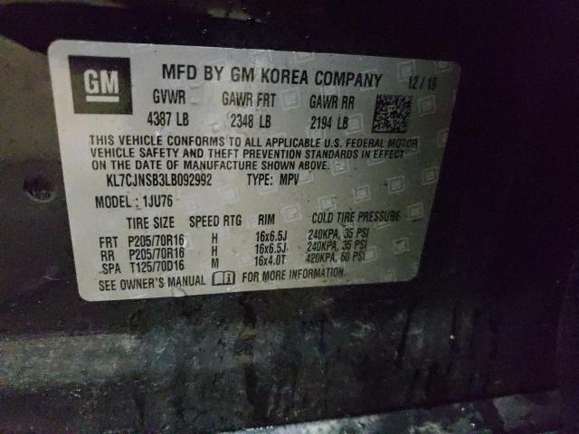 Photo 10 from auction – 2020 CHEVROLET TRAX LS with VIN KL7CJNSB3LB092992