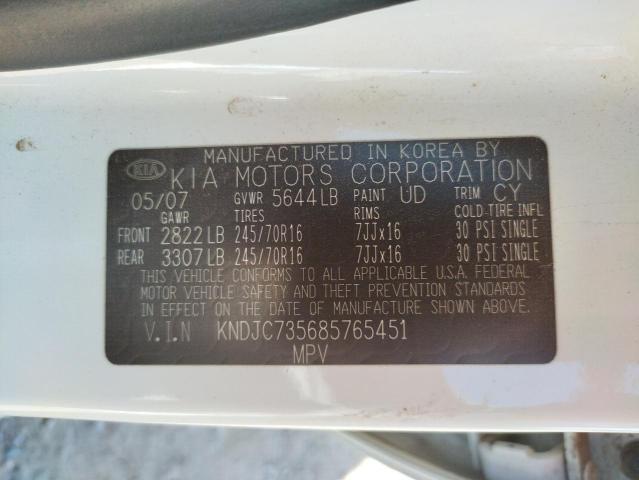 Photo 10 from auction – 2008 KIA SORENTO EX with VIN KNDJC735685765451
