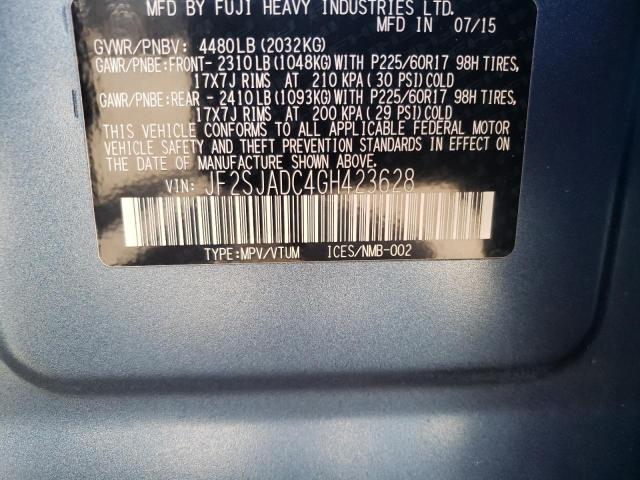 Photo 10 from auction – 2016 SUBARU FORESTER 2 with VIN JF2SJADC4GH423628