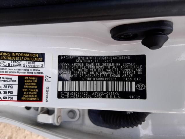 Photo 10 from auction – 2017 TOYOTA CAMRY LE with VIN 4T1BF1FK8HU395261