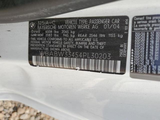 Photo 10 from auction – 2004 BMW 325 CI with VIN WBABW33454PL30203