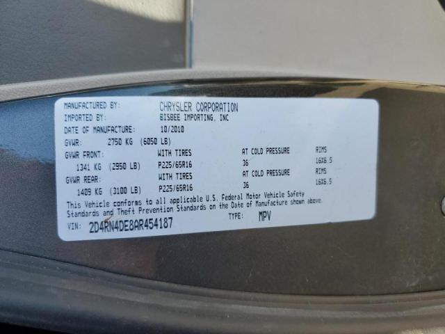 Photo 10 from auction – 2010 DODGE GRAND CARA with VIN 2D4RN4DE8AR454187
