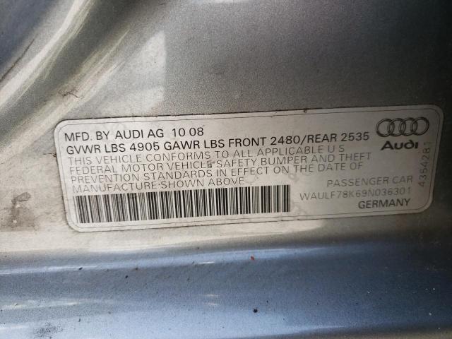 Photo 10 from auction – 2009 AUDI A4 2.0T QU with VIN WAULF78K69N036301