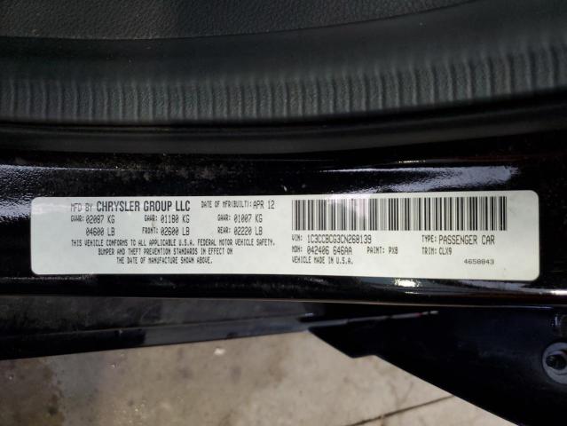 Photo 10 from auction – 2012 CHRYSLER 200 LIMITE with VIN 1C3CCBCG3CN268139