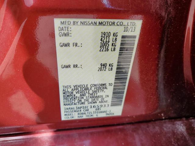 Photo 10 from auction – 2014 NISSAN ALTIMA 2.5 with VIN 1N4AL3AP1EC165933