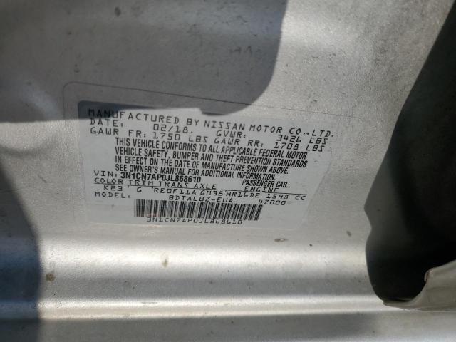Photo 10 from auction – 2018 NISSAN VERSA S with VIN 3N1CN7AP0JL868610