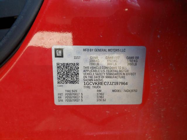 Photo 10 from auction – 2018 CHEVROLET SILVERADO with VIN 1GCVKREC7JZ197964