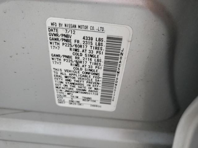 Photo 10 from auction – 2013 NISSAN ROGUE S with VIN JN8AS5MT8DW501726
