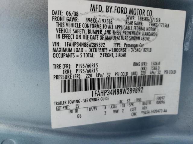 Photo 10 from auction – 2008 FORD FOCUS S/SE with VIN 1FAHP34N88W289892