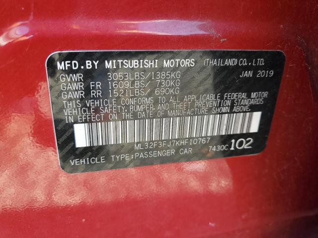 Photo 10 from auction – 2019 MITSUBISHI MIRAGE G4 with VIN ML32F3FJ7KHF10767