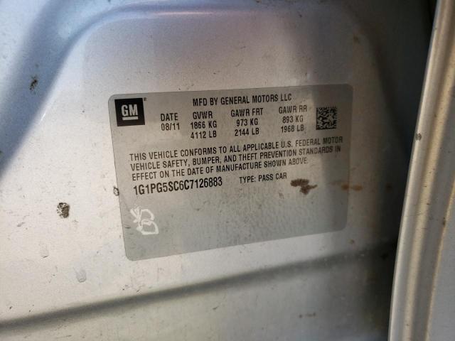 Photo 10 from auction – 2012 CHEVROLET CRUZE LT with VIN 1G1PG5SC6C7126883