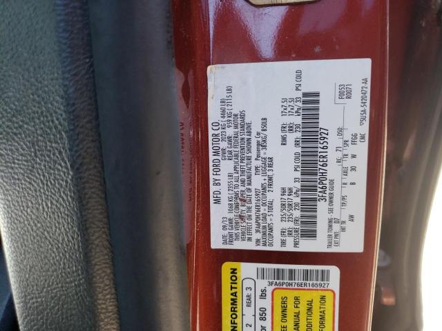 Photo 10 from auction – 2014 FORD FUSION SE with VIN 3FA6P0H76ER165927