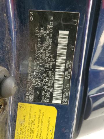Photo 10 from auction – 2004 TOYOTA HIGHLANDER with VIN JTEEP21A040037037