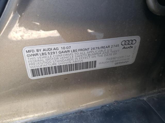 Photo 10 from auction – 2008 AUDI A6 3.2 QUA with VIN WAUDH74F68N059938