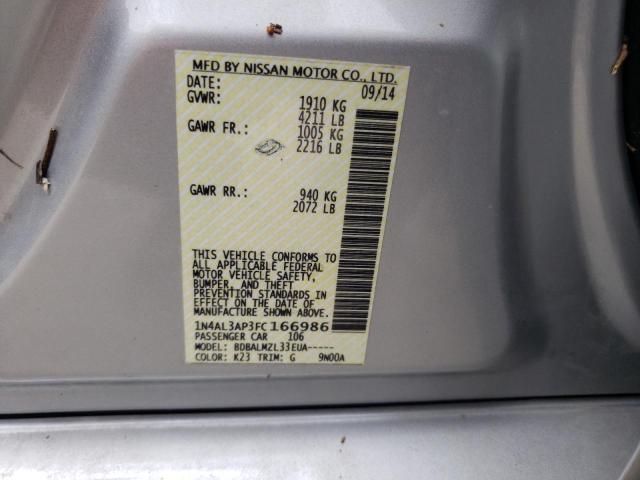 Photo 10 from auction – 2015 NISSAN ALTIMA 2.5 with VIN 1N4AL3AP3FC166986