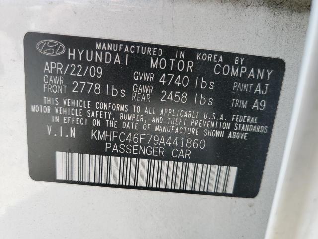 Photo 10 from auction – 2009 HYUNDAI AZERA SE with VIN KMHFC46F79A441860