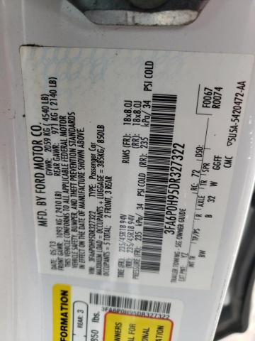 Photo 10 from auction – 2013 FORD FUSION SE with VIN 3FA6P0H95DR327322