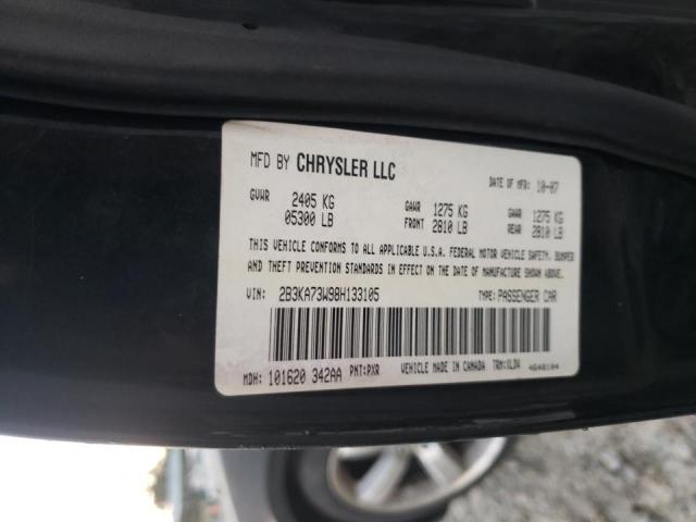 Photo 10 from auction – 2008 DODGE CHARGER SR with VIN 2B3KA73W98H133105