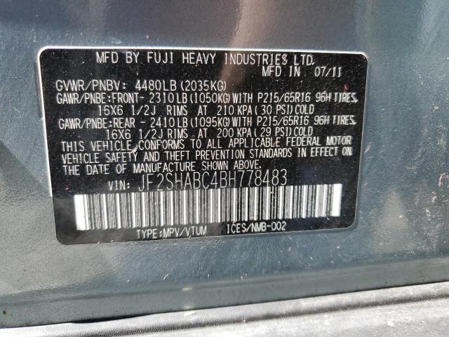 Photo 10 from auction – 2011 SUBARU FORESTER 2 with VIN JF2SHABC4BH778483