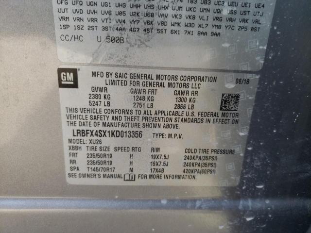 Photo 10 from auction – 2019 BUICK ENVISION P with VIN LRBFX4SX1KD013356