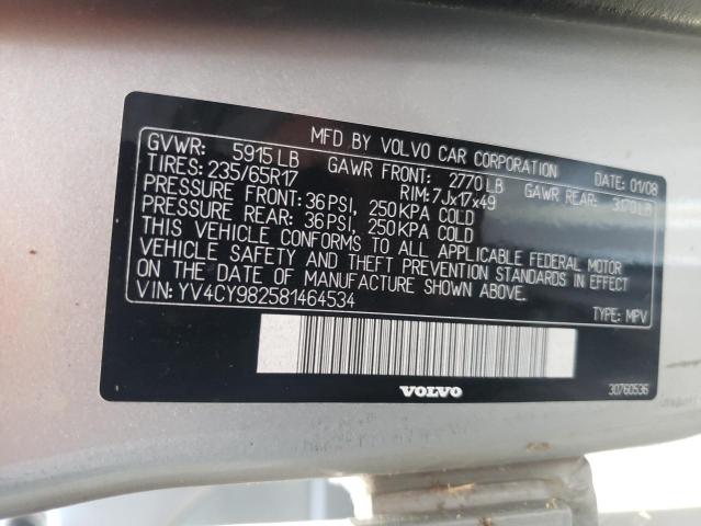 Photo 10 from auction – 2008 VOLVO XC90 3.2 with VIN YV4CY982581464534